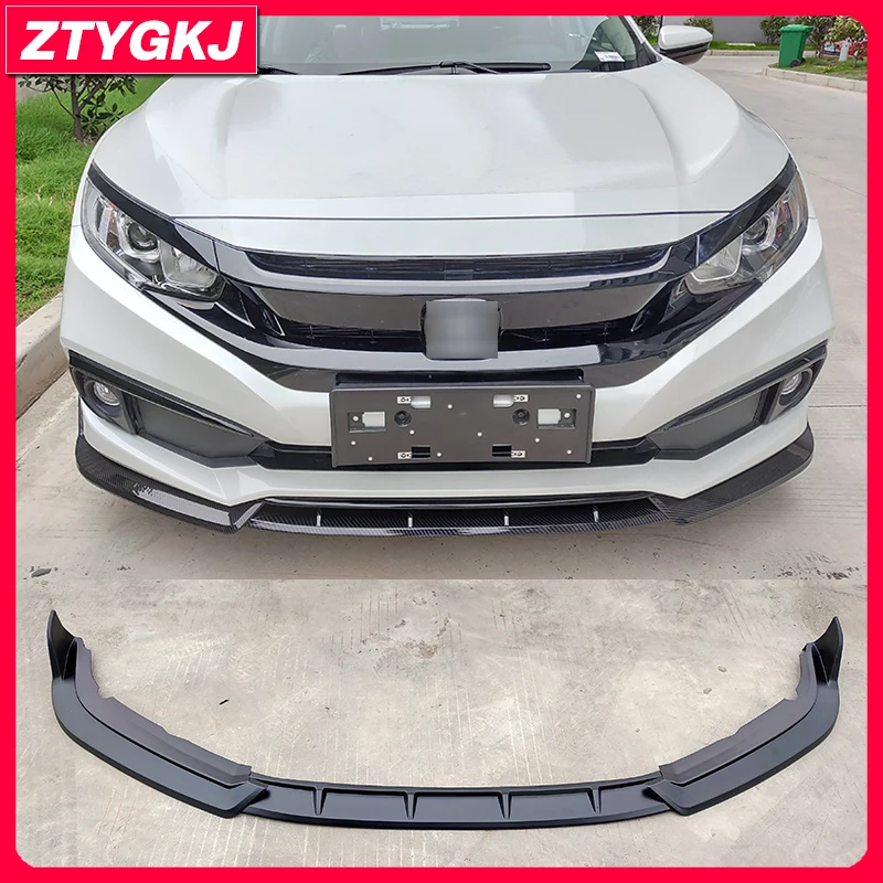 

3 шт. полипропиленовый материал, разветвители переднего бампера для Honda Civic 10-го поколения 2019