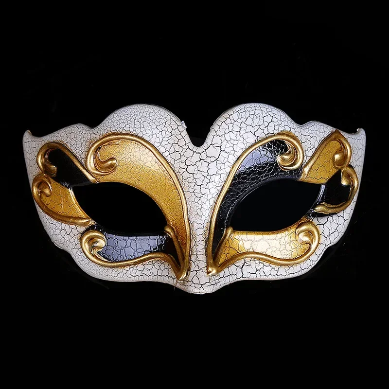 Nuova maschera per bambini a mezza faccia con crepa, festa per ragazzi e ragazze, maschera da ballo