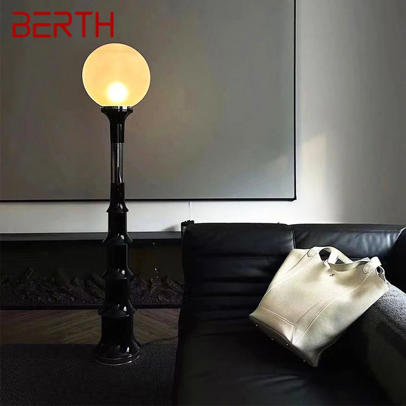 

BERTH Nordic Minimalism Floor Lamp Cream Style Living Room Bedroom LED Creativity Decorative Atmosphere