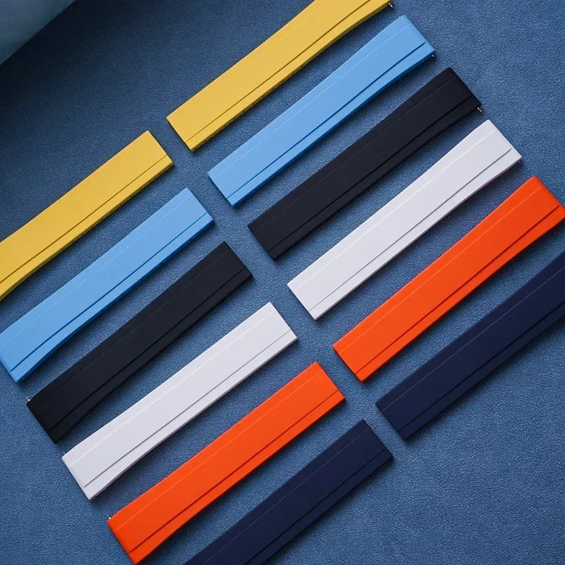 20mm 22mm Watch Strap For Rolex Daytona CTS FKMWatch Strap Quick Release Spring Deployant Buckle Clasp Watch Bands