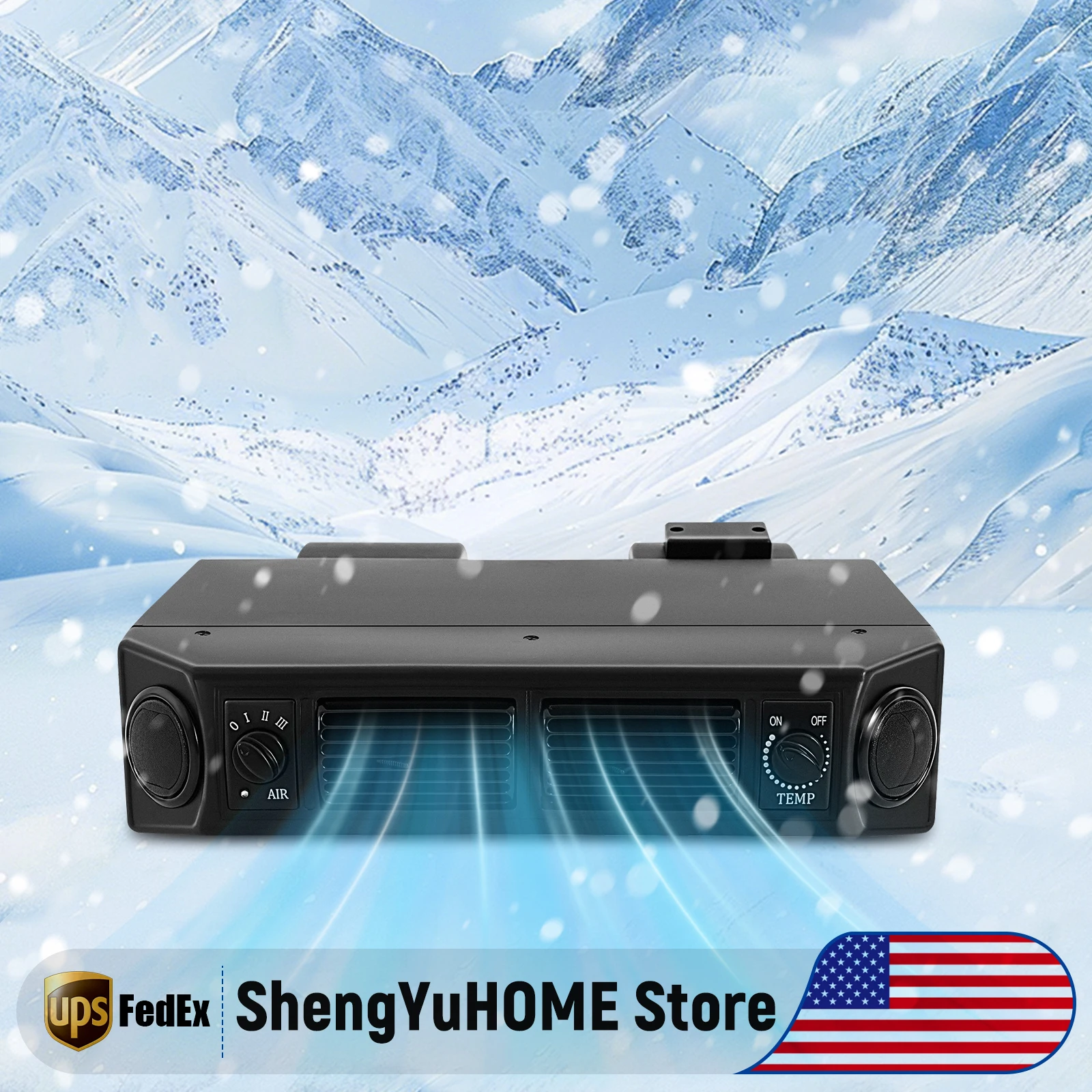 

Truck Mounted Air Conditioner, 12V A/C Underdash Evaporator, Car Air Conditioner Fan, High Airflow 680m³/H with 3 Speeds