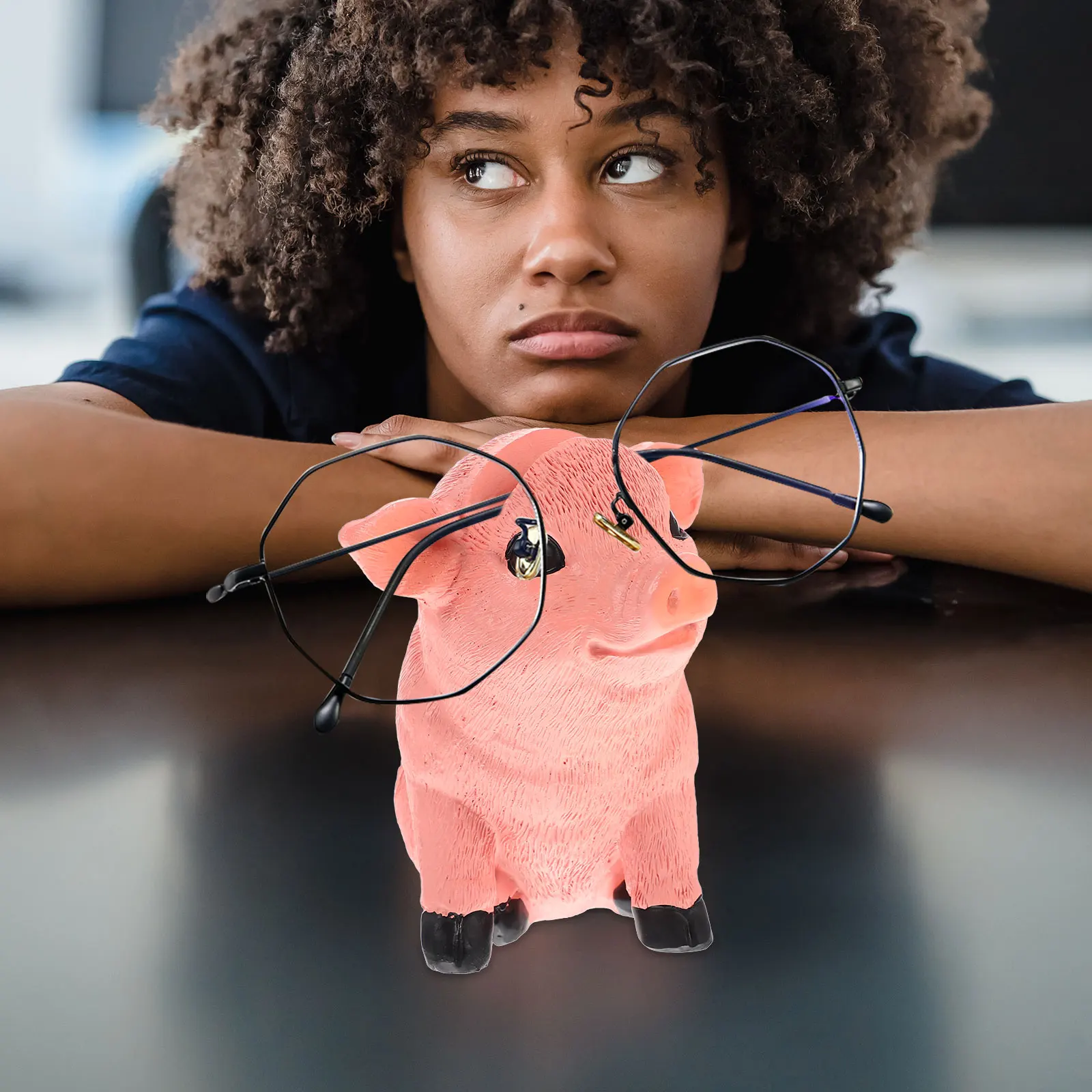 Держатель для очков в форме свиньи, оригинальный декор для стола