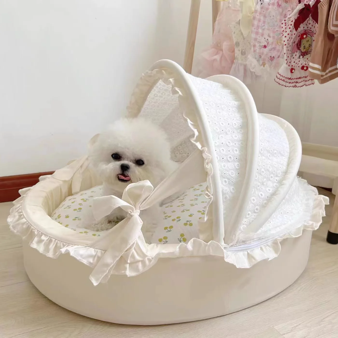 High-end Four Seasons Pet Cradle Removable and Washable Kennel Cat Nest Bed Teddy Bichon Maltese Small Dog