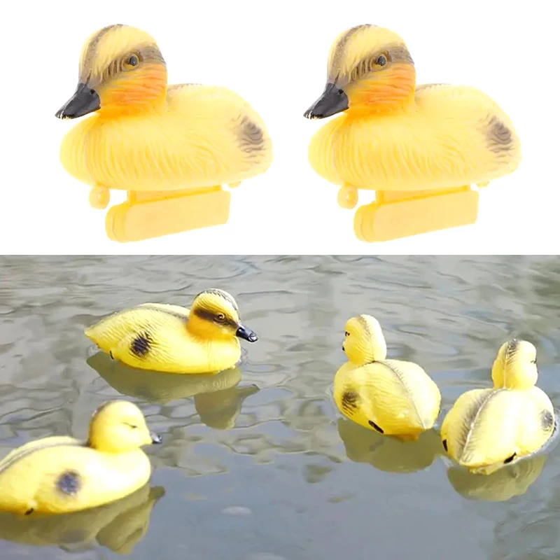 Floating Duck Ducklings Pond Statue Ornament Plastic Duck Decoy Floating Decorative Animal Sculptures Outdoors