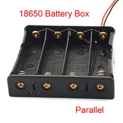 5Pcs 18650 Parallel Battery Box 18650 Battery Cases 4*18650 Battery Holder 18650 Storage Box Case 3.7V