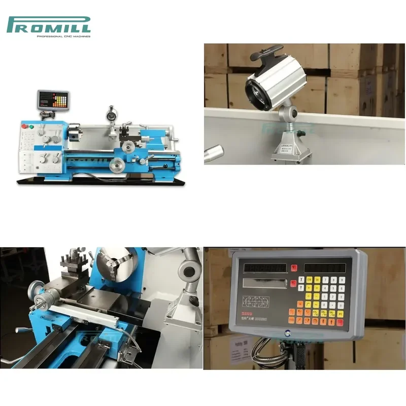 HCY PROMILL CJM360 Worry-free After-sales Digital Horizontal Turning Lathe Mini Bench Machine Metal Working Automatic Control