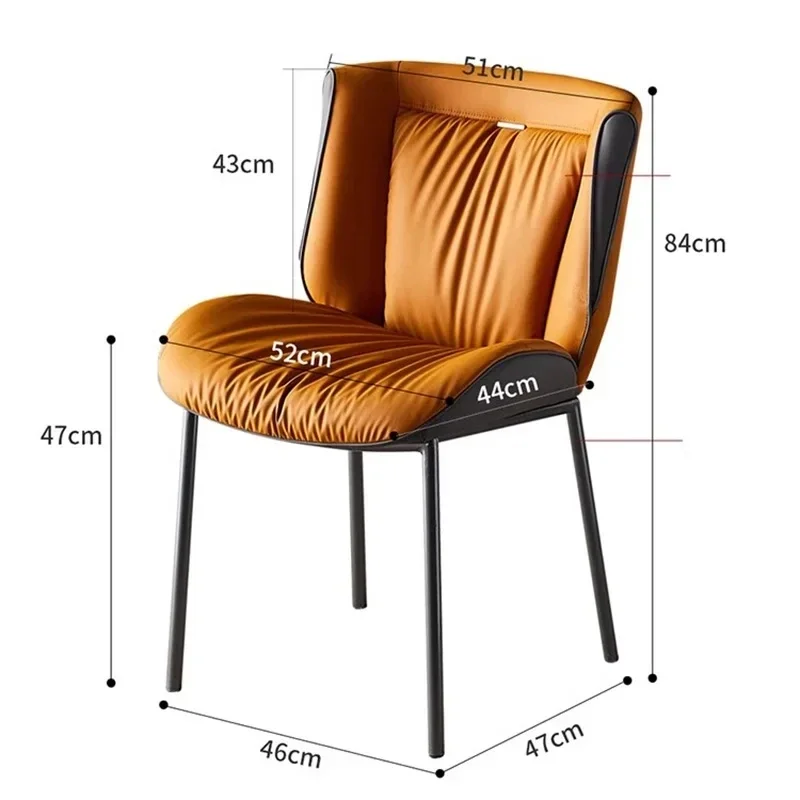 Modern Kitchen Dining Chairs European Luxury Trendy Ultralight Dining Chairs Leather Upholstered Chaises Salle Manger Furnitures