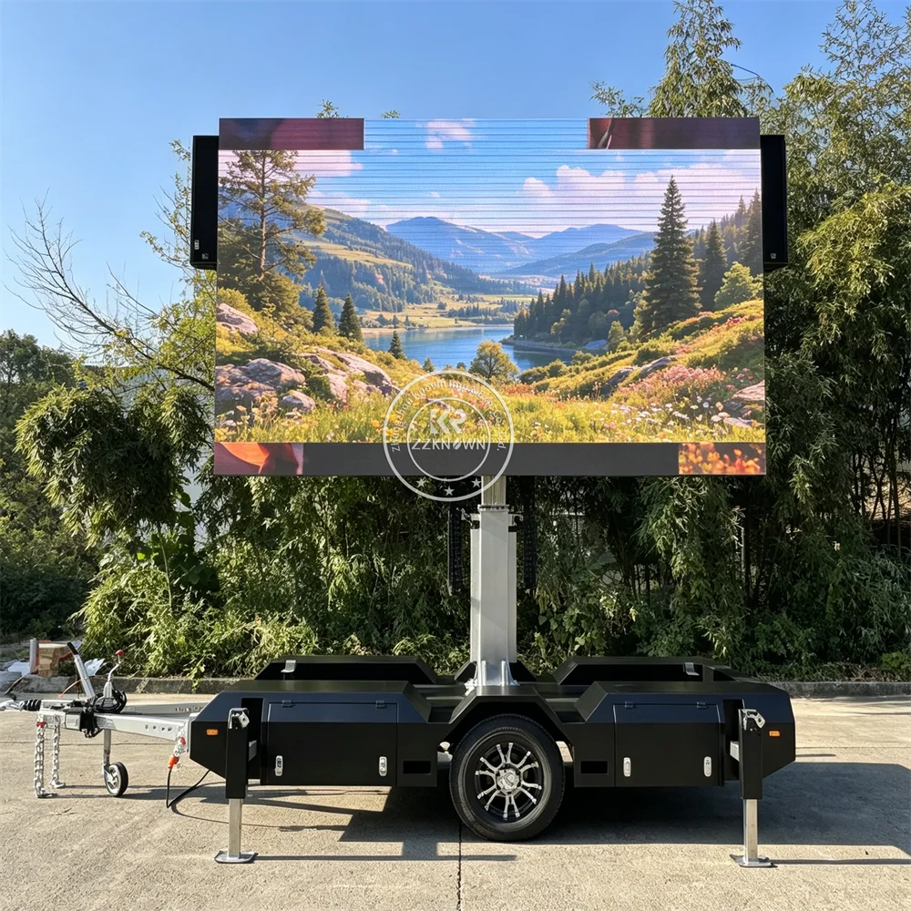 Heavy Duty LED Advertising Trailer Outdoor Mobile Digital Billboard Screen Trailer For Roadside And Urban Advertising Use