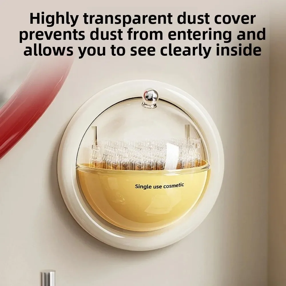 Rotating Flip Cover Single-use Essence Storage Box Plastic Hemispherical Wall Hanging Box Dopamine Compartment High-Capacity Box