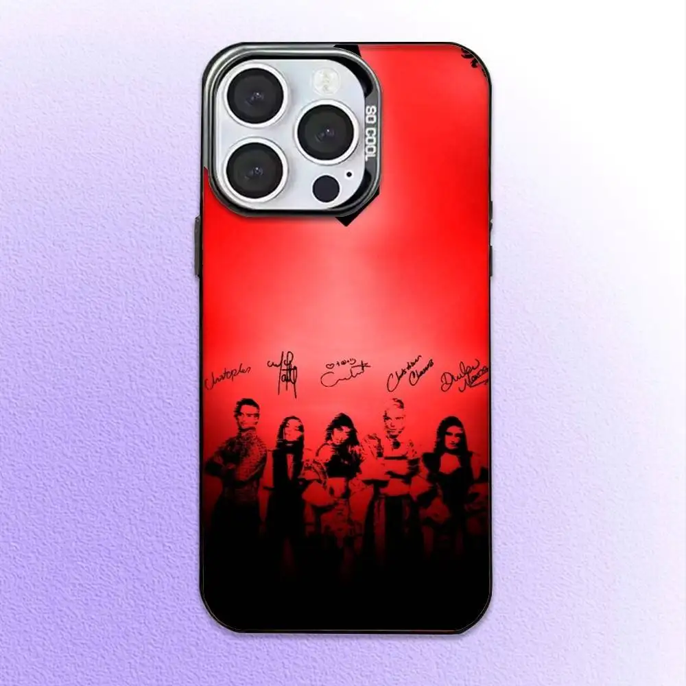 Funda de teléfono RBD REBELDE V para iPhone17,16,15,14,13,12,11 Plus,Pro Max, cubierta interior chapada en plata de color