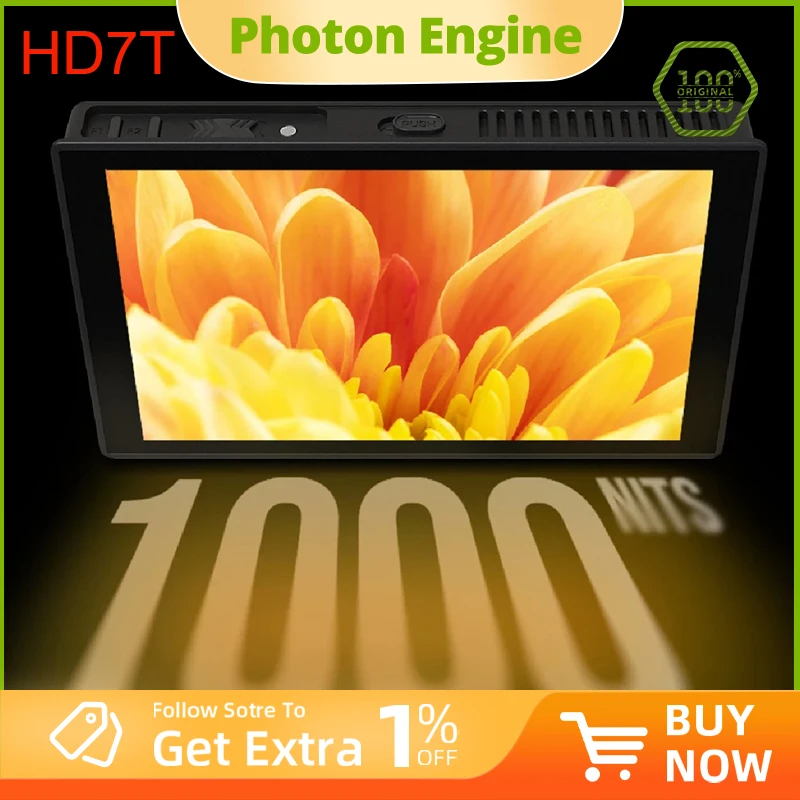 

PortKeys HD7T 7 inch Touch Screen DSLR Camera Field Monitor, 1000 Nits High-Bright, Video Monitor with Sunshade for DSLR Cameras