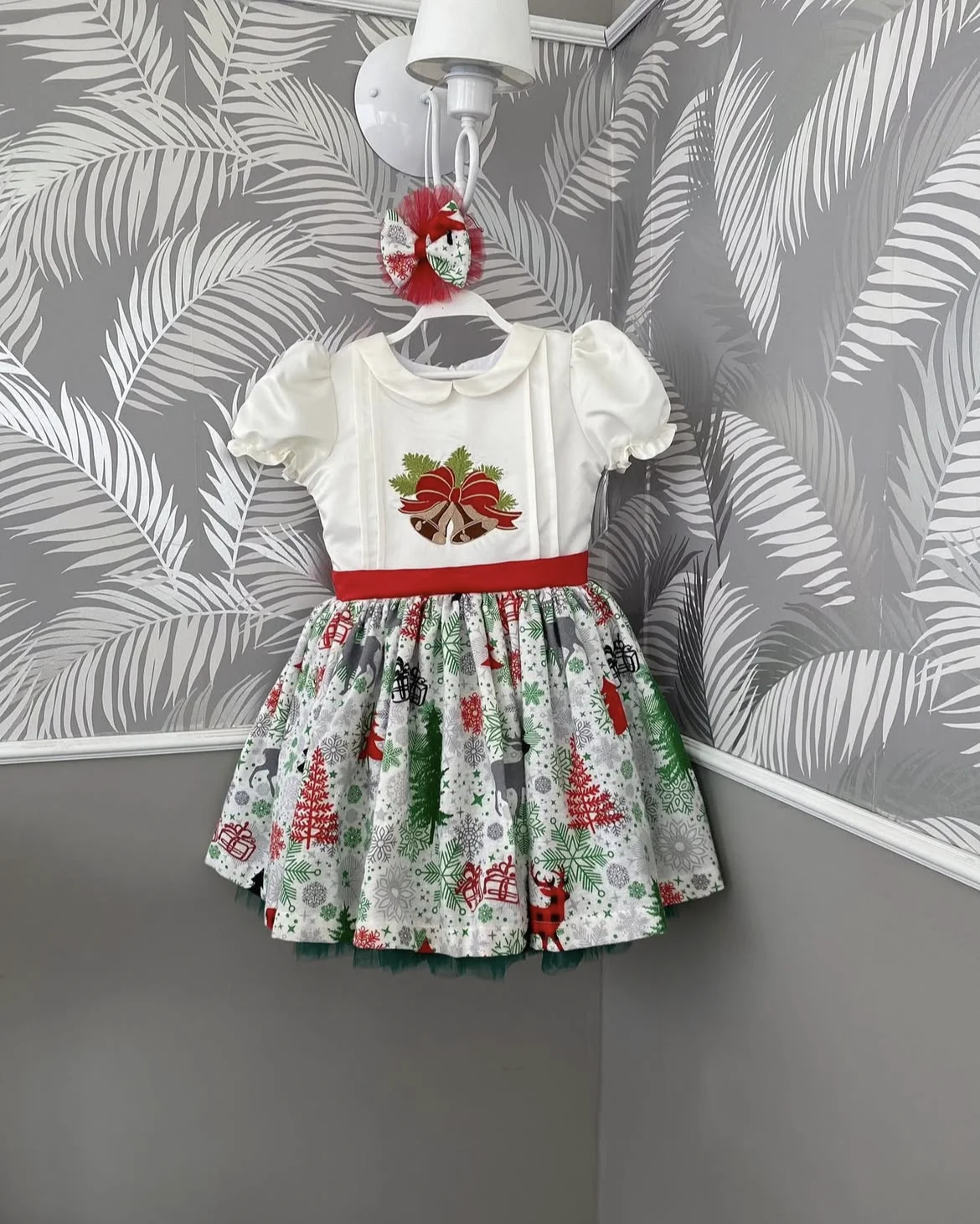 Baby Girl Summer Small Bell Embroidery Turkish Vintage Lolita Princess Ball Gown Dress for Birthday Holiday Eid Christmas B45