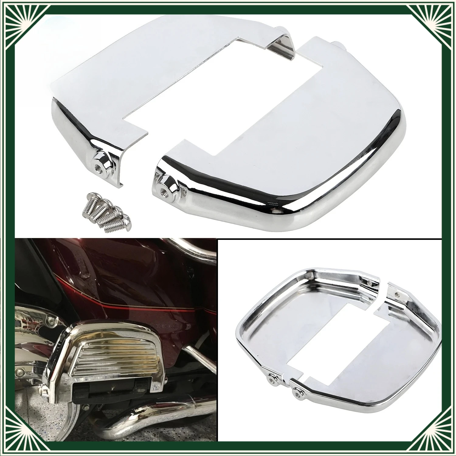 Motorcycle For Harley Big Twin 2099-2013 Passenger Floorboard Inserts Covers Touring Road King Glide and 2000-2017 Dyna Softail