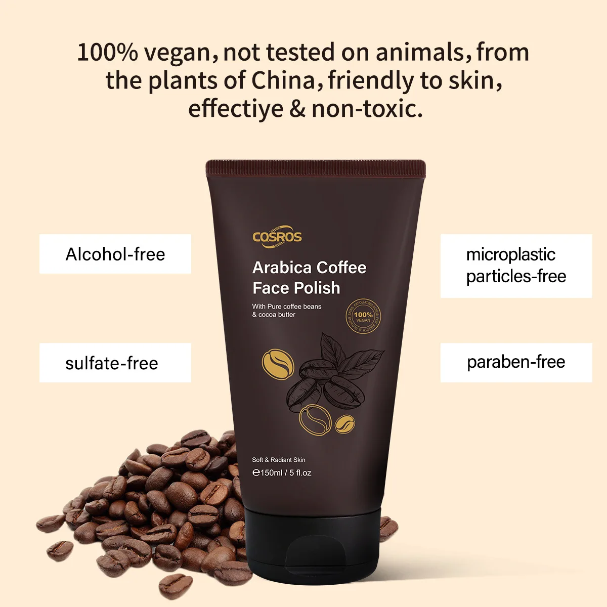 

150g Coffee Scrub Body Scrub Exfoliators Cream Facial Dead Sea Salt For Whitening Moisturizing cleansing cream