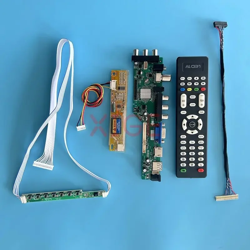 

For CLAA150XH01 HT15X34-110 Controller Board 1024*768 USB+HDMI+VGA+AV+IR DVB Digital Signal 1CCFL DIY Kit LVDS-30Pin LCD Display