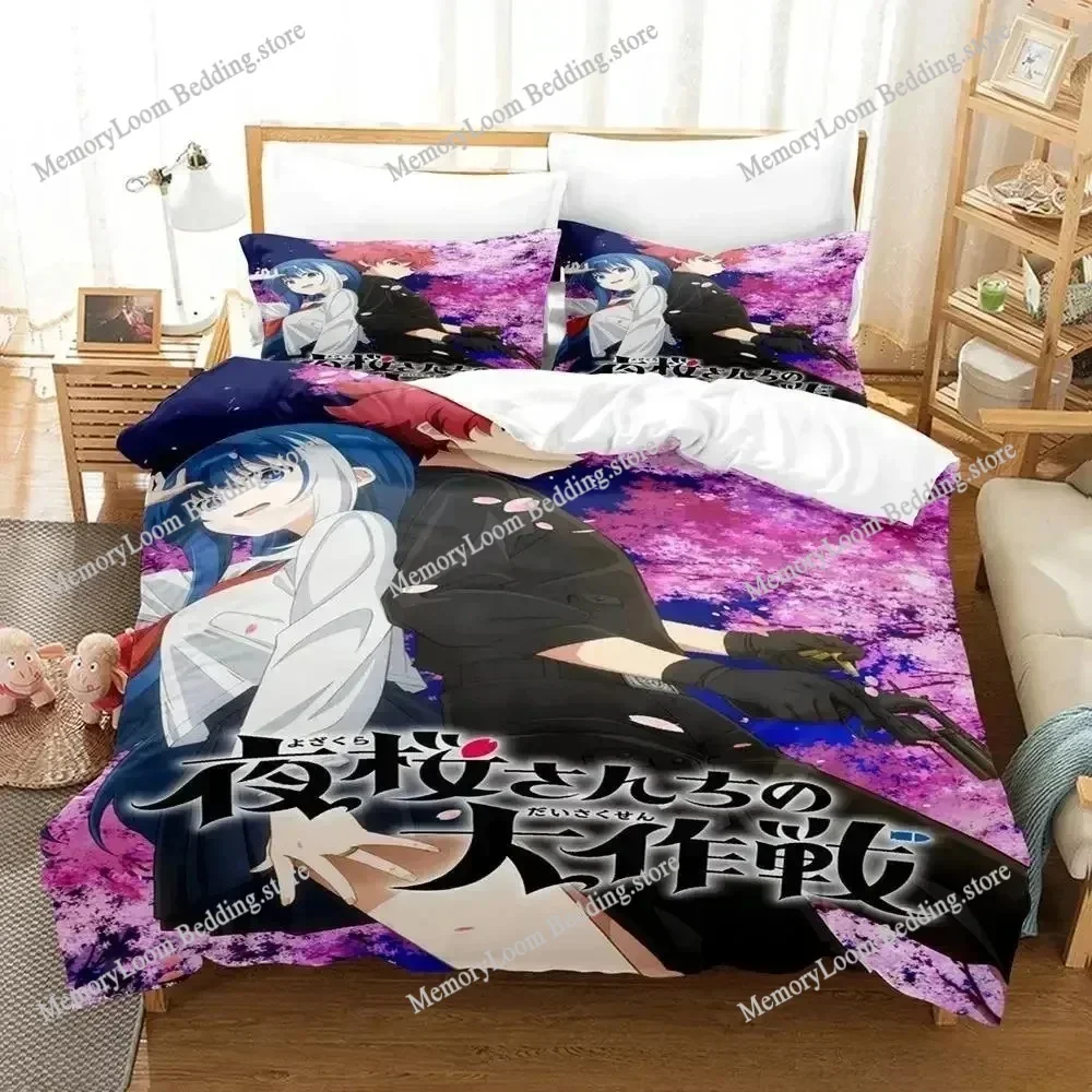 New Yozakura Mission Bedding Set Single Twin Full Queen King Size Bed Set Adult Kid Bedroom Duvet cover Sets Anime Bed Sheet Set