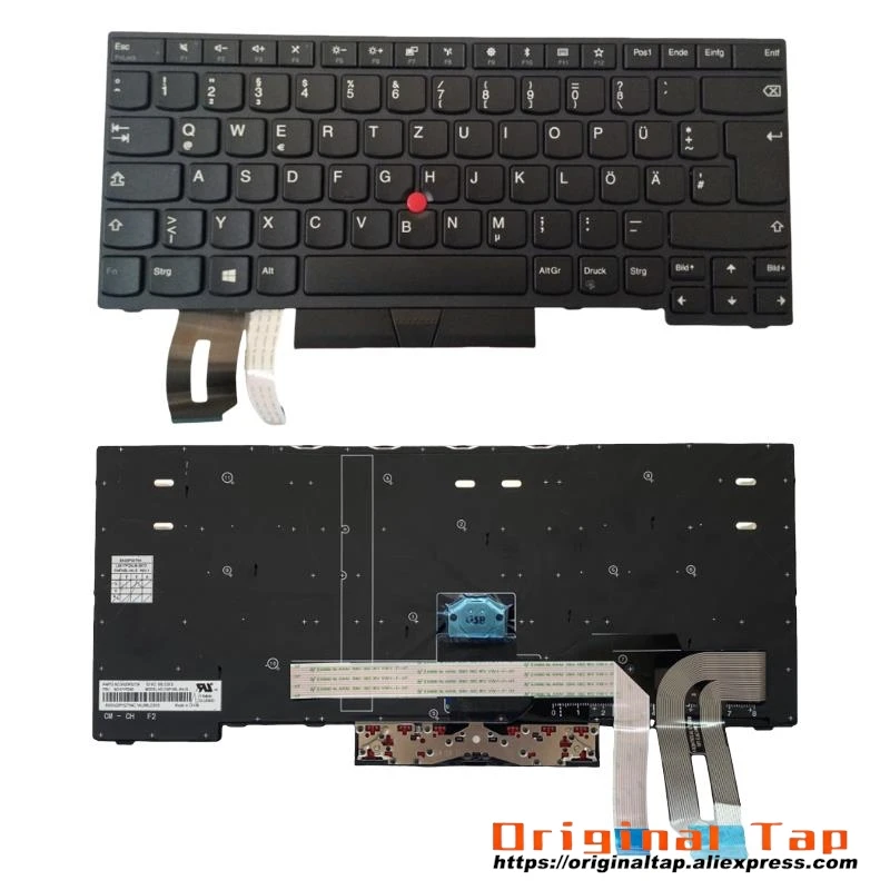 

DE German Keyboard for Lenovo Thinkpad E495 E480 E485 E490 T480S T490 T495 P43S L480 L490 L380 L390 Yoga 01YP252 01YP332 01YP492