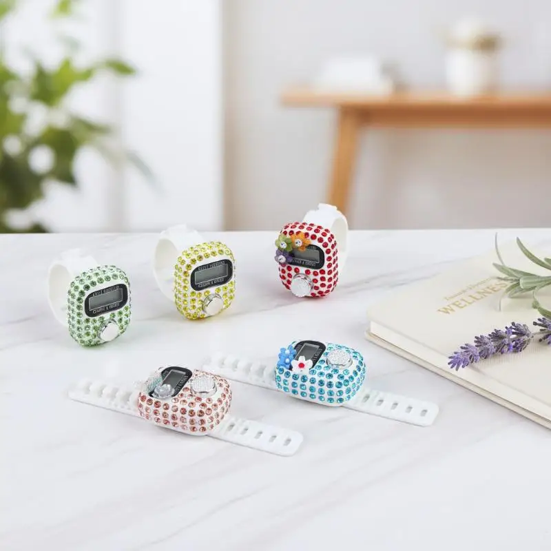 5 Digit Digital Display Electronic Finger Counter Ring Resettable for Event Attendance Inventory Counting and Training Sessions