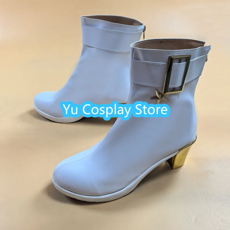 

Yu Cosplay Store Concert King White Cosplay Shoes Anime Cosplay Shoes Boots Halloween Costumes Props