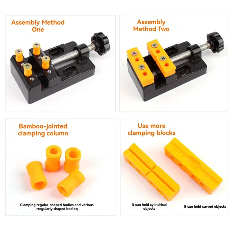 

B17B Универсальный 57 мм регулируемый мини-зажим для челюсти, сверлильный станок, фиксированные настольные тиски, сделай сам, скульптура, ремесло, ручной фиксированный инструмент для ремонта