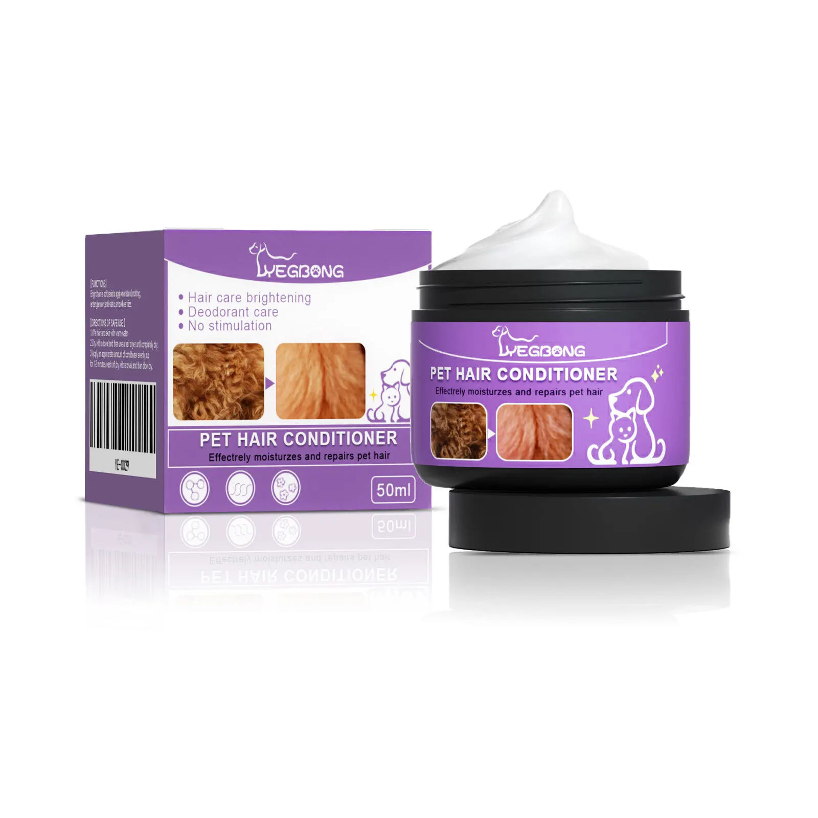 

Yegbong Formula Cleaning And Care Fluffy, Smooth, Non Knotting Pet Hair Cream