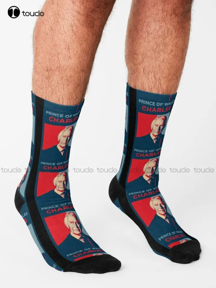 Prince Of Wales Prince Charles King Charles Charles Iii Socks Girls White Socks Street Skateboard Socks Custom Gift Unisex Adult