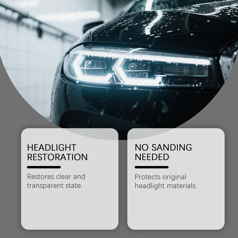 180ml Headlight Renovation Care Kit Set For Daily Headlight Renovation Cleaning Decontamination And Brightening Car Headlights view 3