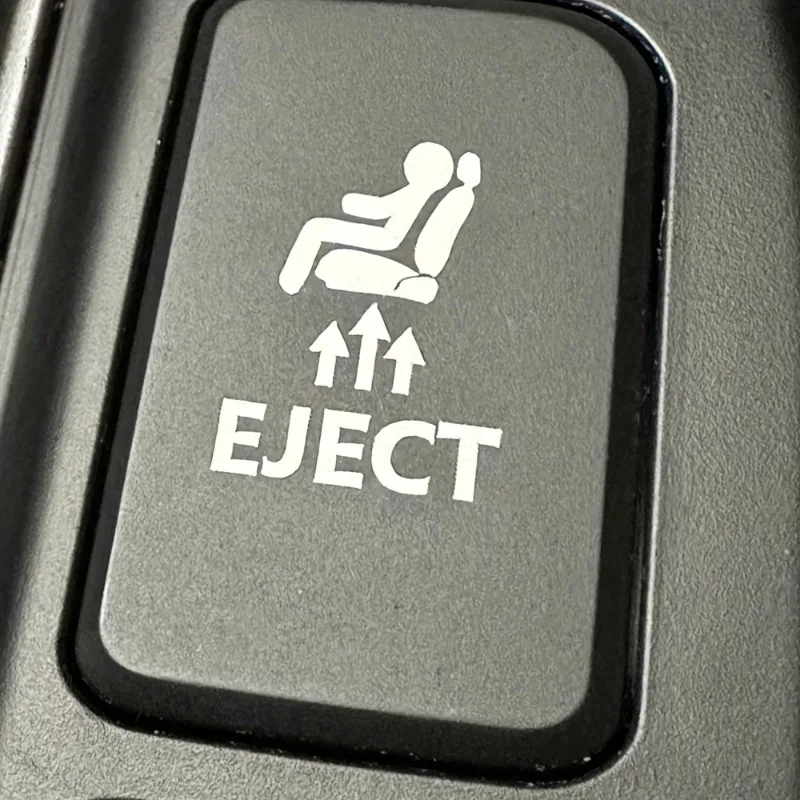 Vinyl Passenger Ejection Seat Stickers For Vehicle Dash Novelty Eject Dash Switch Labels Unused Button Decoration Creative Decal