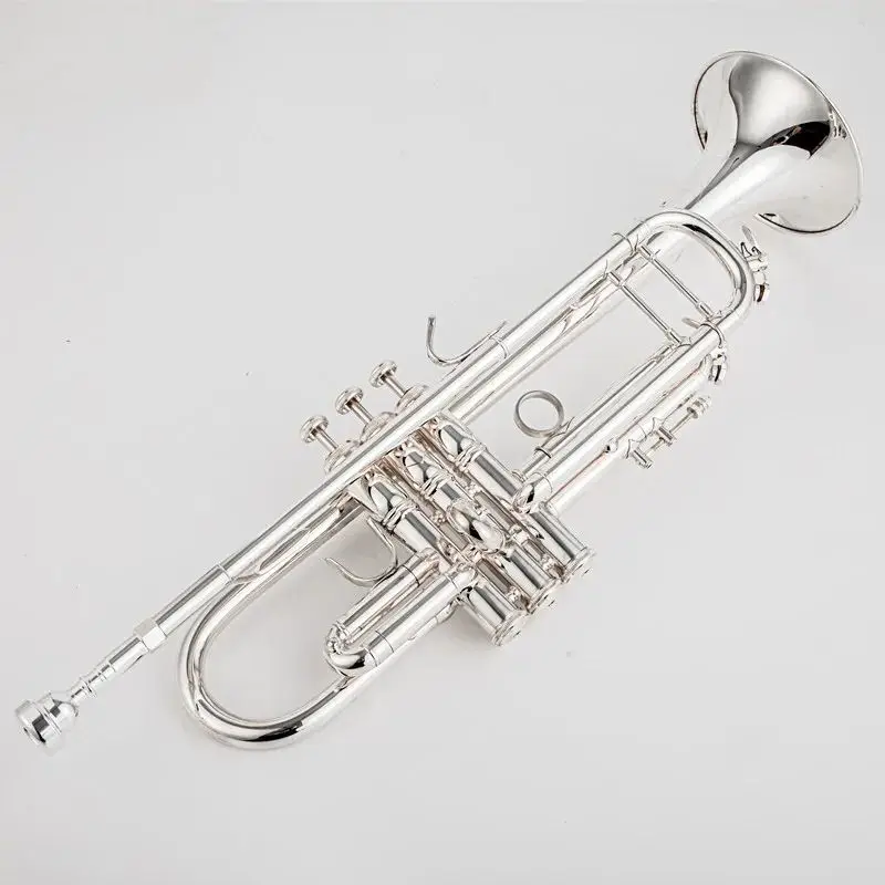 Stradivarius 190s 37 50th Anniversary Silver Trumpet Pipe Flat Instrument Brass Strudents