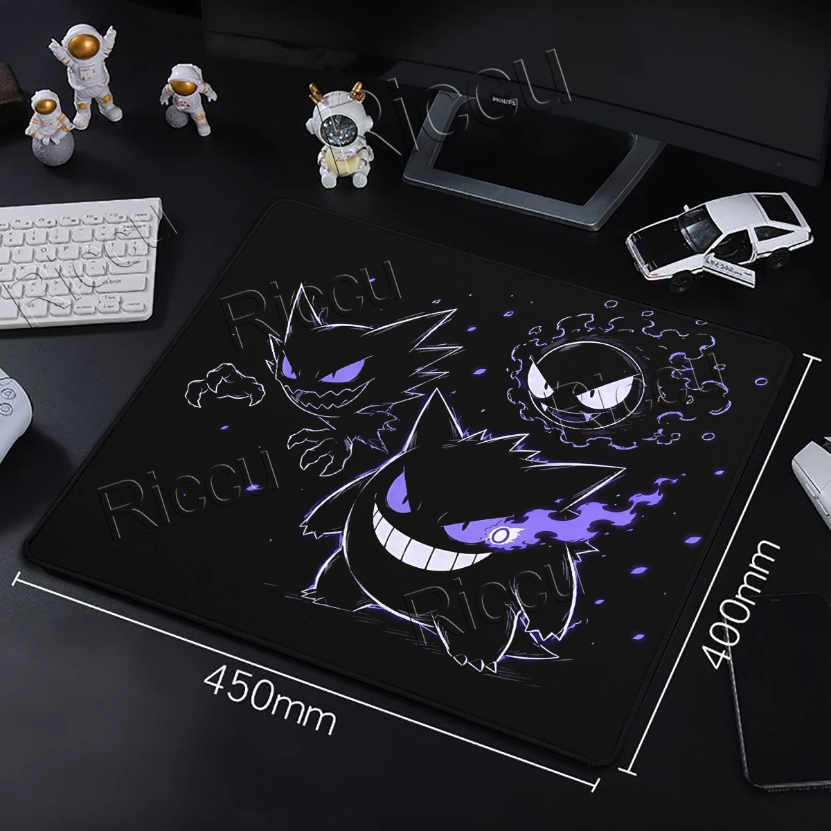 XS Pokemon Gengar Mouse Pad Small Laptop Black Gaming Accessories Desk Mats Japan Anime Computer Keyboard Rug PC Gamer Play Mats
