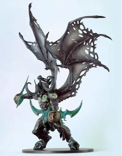 11.5inch Game WOW Demon hunter Form ILLIDAN Devil DC05 STORMRAGE Deluxe Collector Boxed Figure Collectible Model