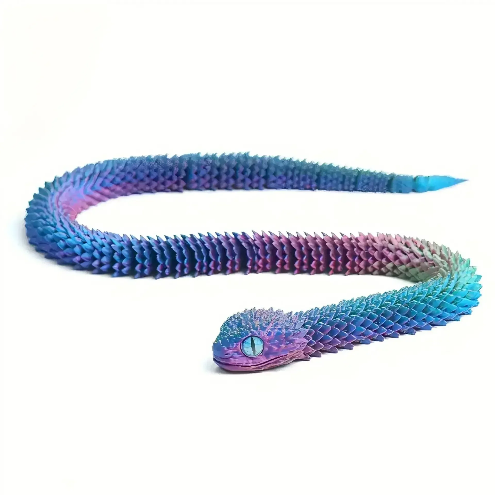Realistic 3d Printed Movable Snake Figurine Desk Ornament Gift_voghion.com