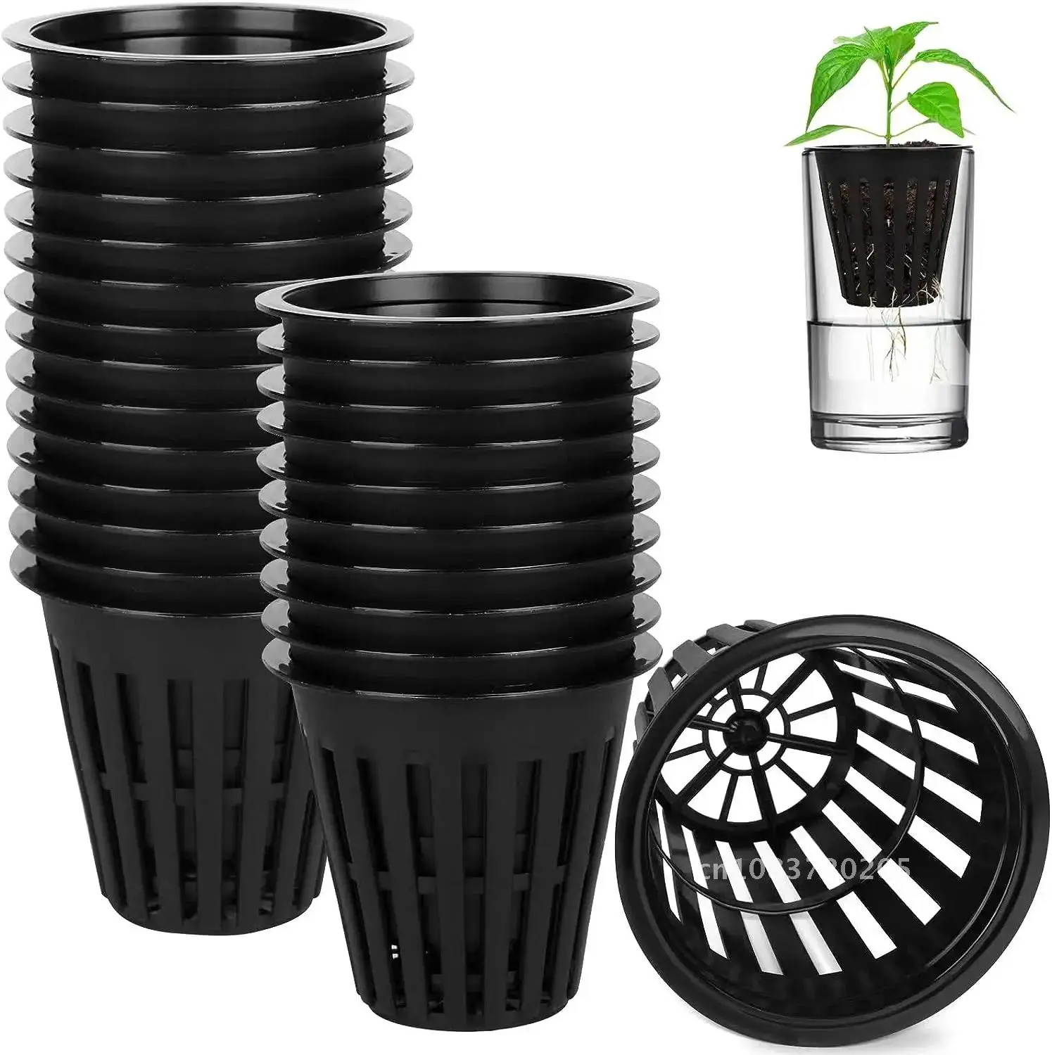 50/100Pcs 2 Inch Heavy Duty Net Pots Hydroponic Cups Garden Slotted Mesh Net Cups Plant Nursery Net Pots for Hydroponics Slotted