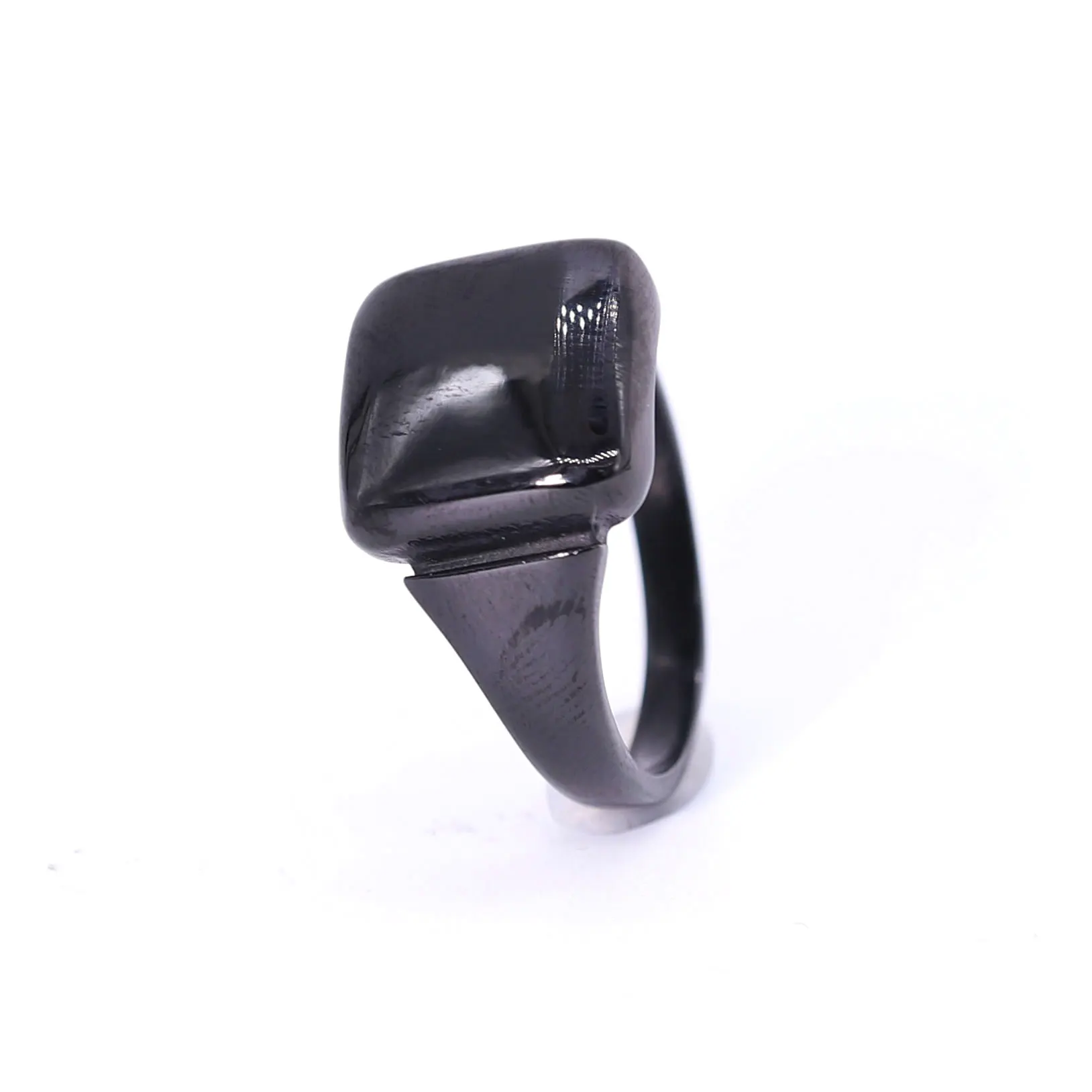 Square Simple Ring European Fashion Jewelry Black Square Women Ring Gift