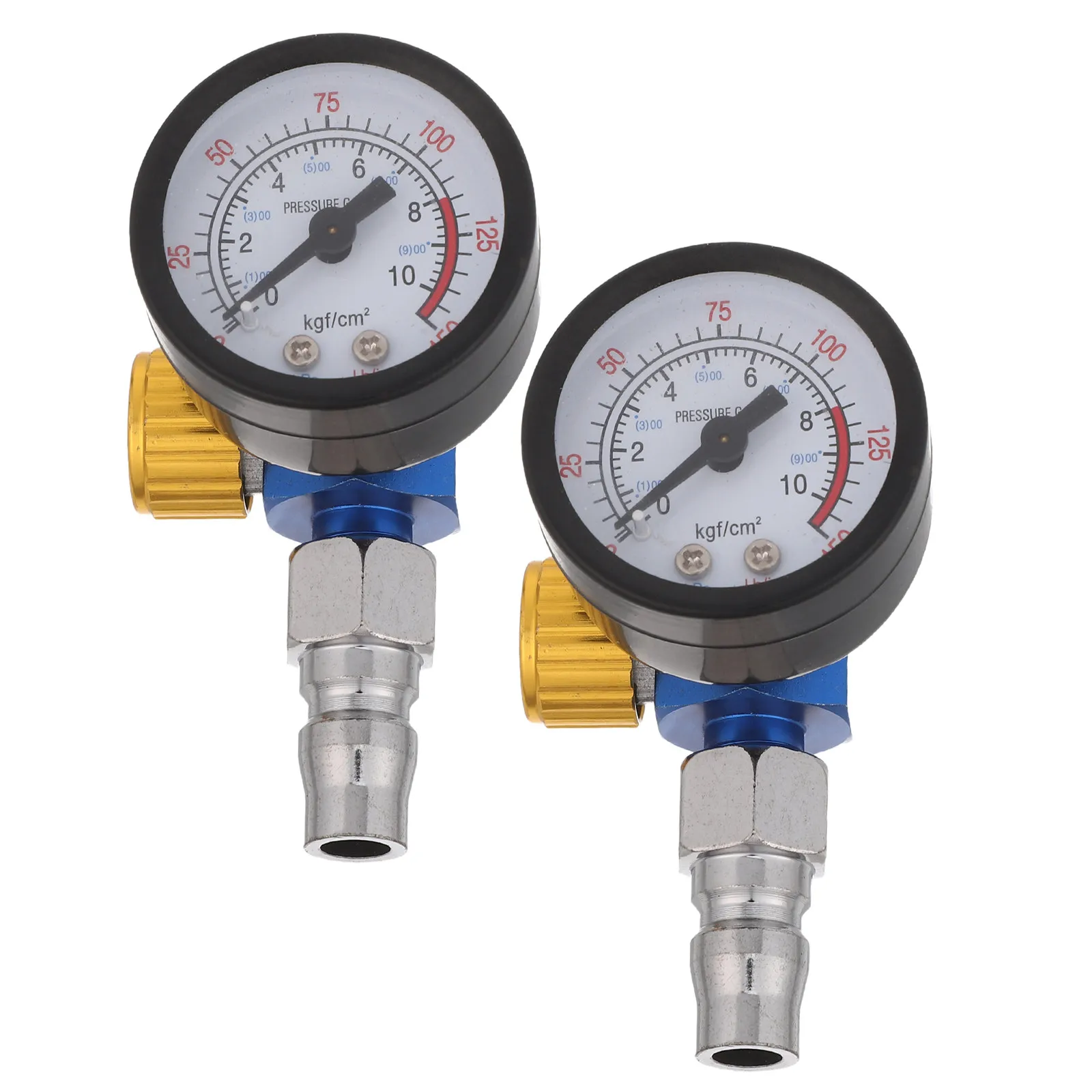 2 Pcs Air Compressor Moisture Filter Oil-water Separator Pressure Control Gauge Regulator