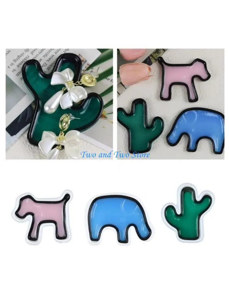 

HX6F Animal Molds Silicone Mould for Cup Mat Jewelry Tray Making DIY