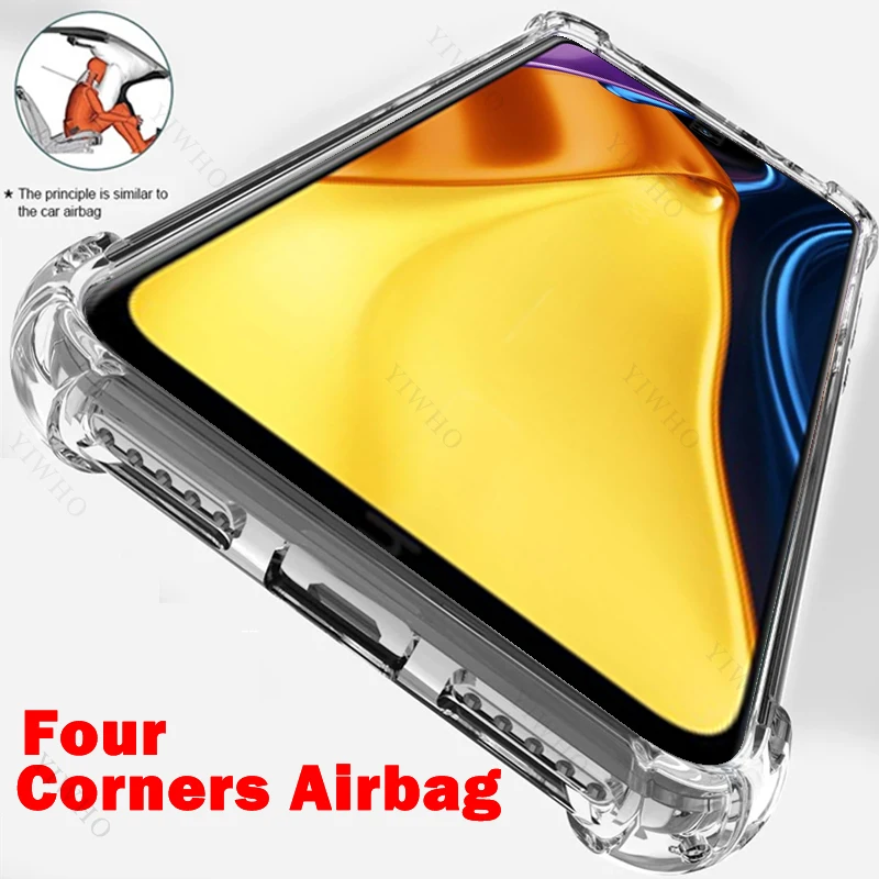 Doorzichtige Telefoon Hoesje Voor Xiaomi Poco M3 Pro 5G M2103k19pg Verdikte Transparante Case Voor Xiaomi M 3 Schokbestendige Anti-Kras Covers