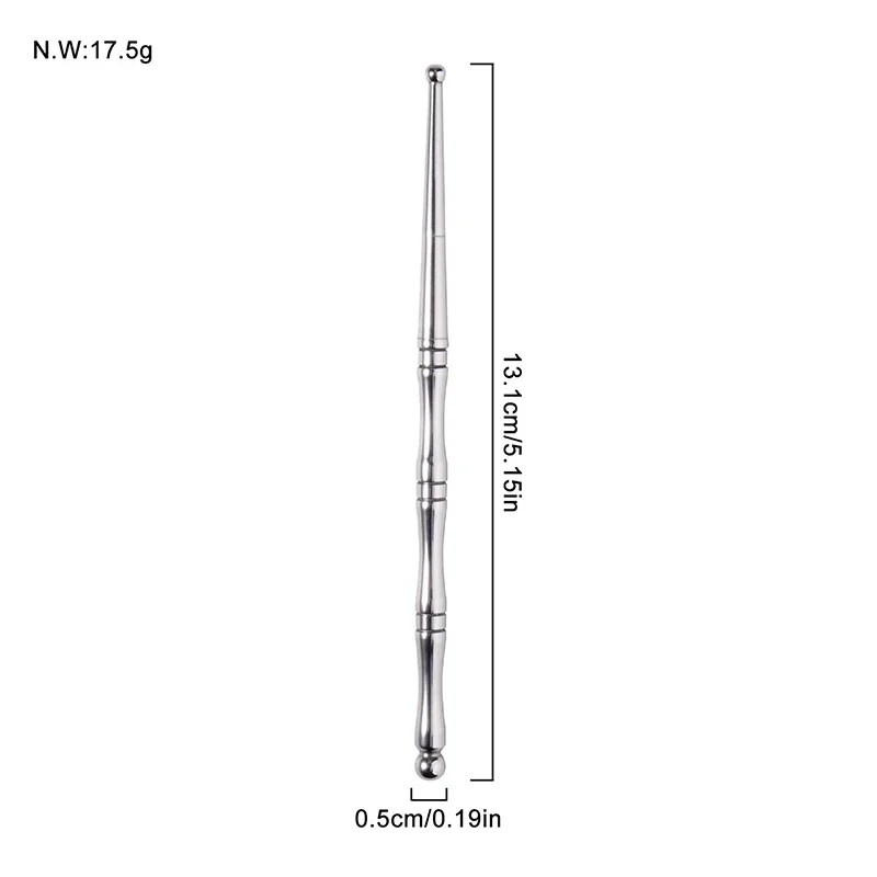 1 قطعة قلم الوخز بالإبر برأس مزدوج من الفولاذ المقاوم للصدأ أدوات ريفليكسولوجي للوجه مدلك نقطة الزناد لتدليك الأنسجة العميقة