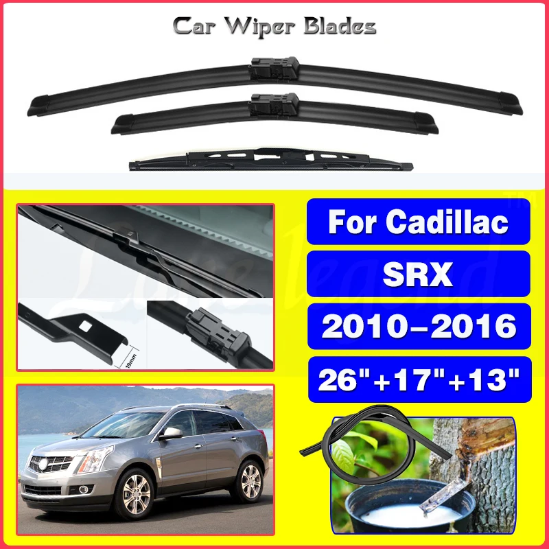 

Car Wiper For Cadillac SRX 2010 - 2016 Front Rear Windshield Windscreen Wiper Blade Rubber Accessories 2013 2014 2015 26"17"13"