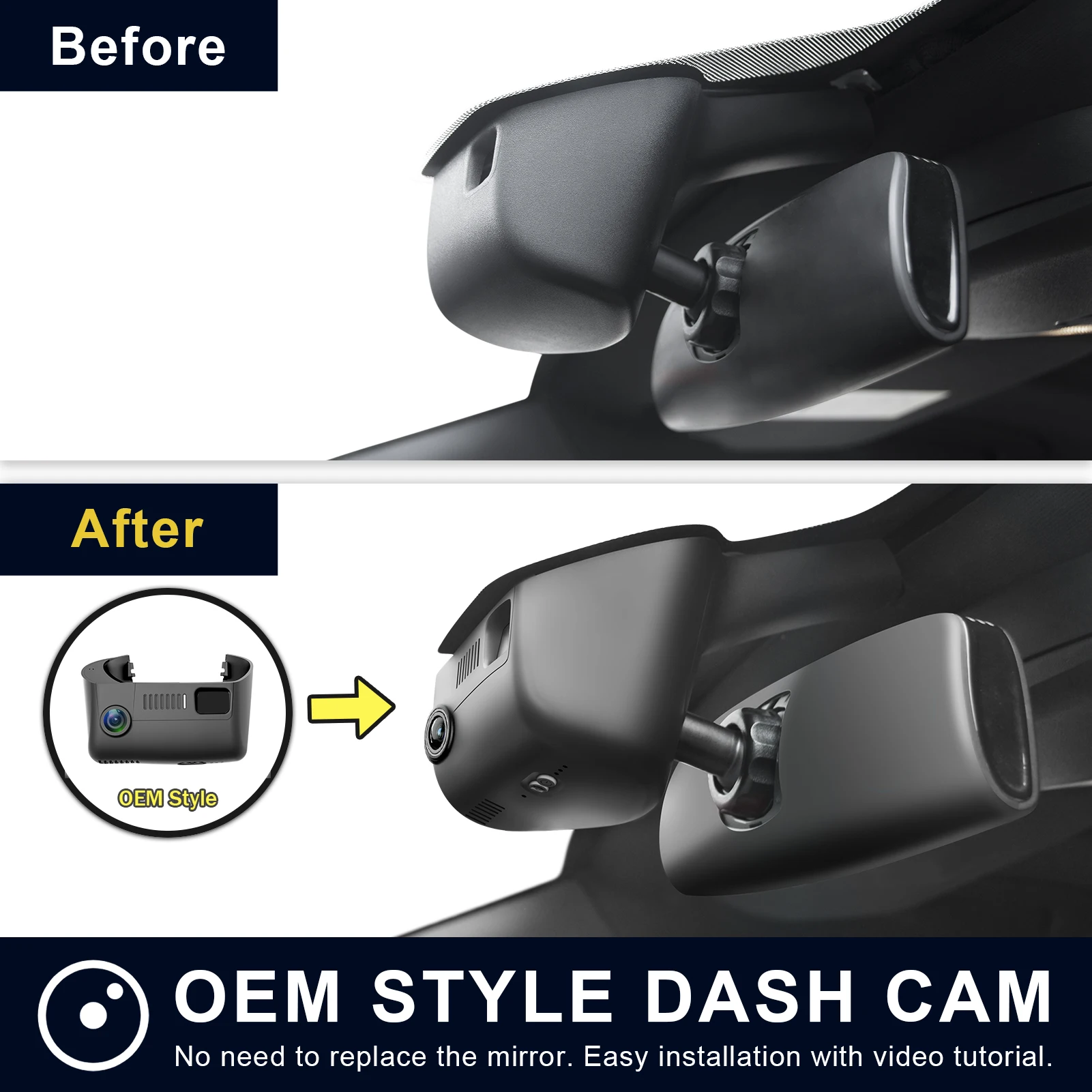 كاميرا مانجل 4K داش أمامية وخلفية لسيارة دودج دورانجو موديل A/B/C 2016-2025 للرؤية الليلية 24 ساعة شاشة ركن السيارة تطبيق WiFi Dash Car #3