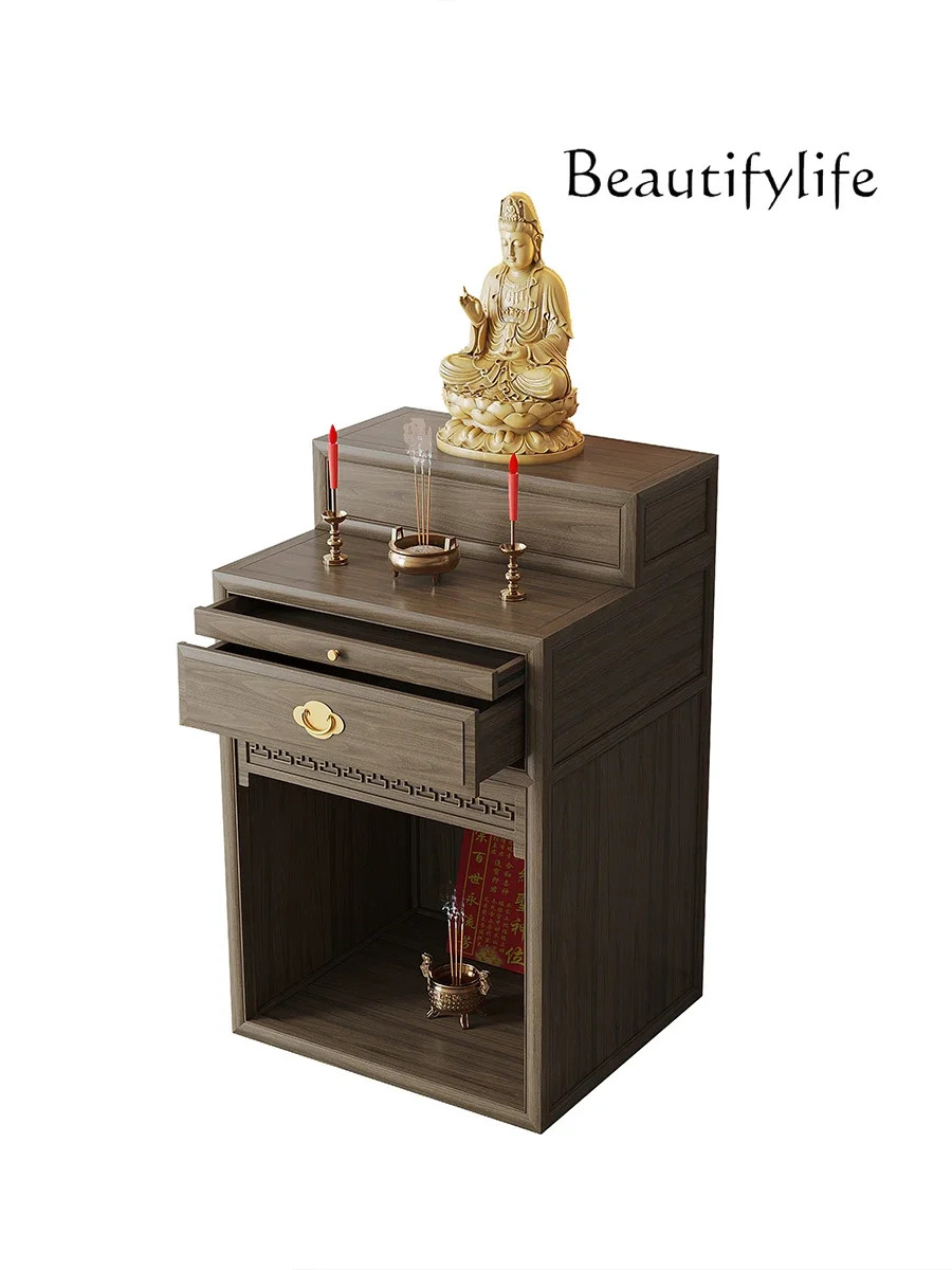 

Black walnut simple solid wood table incense case living room incense table Guanyin Buddhist platform shrine