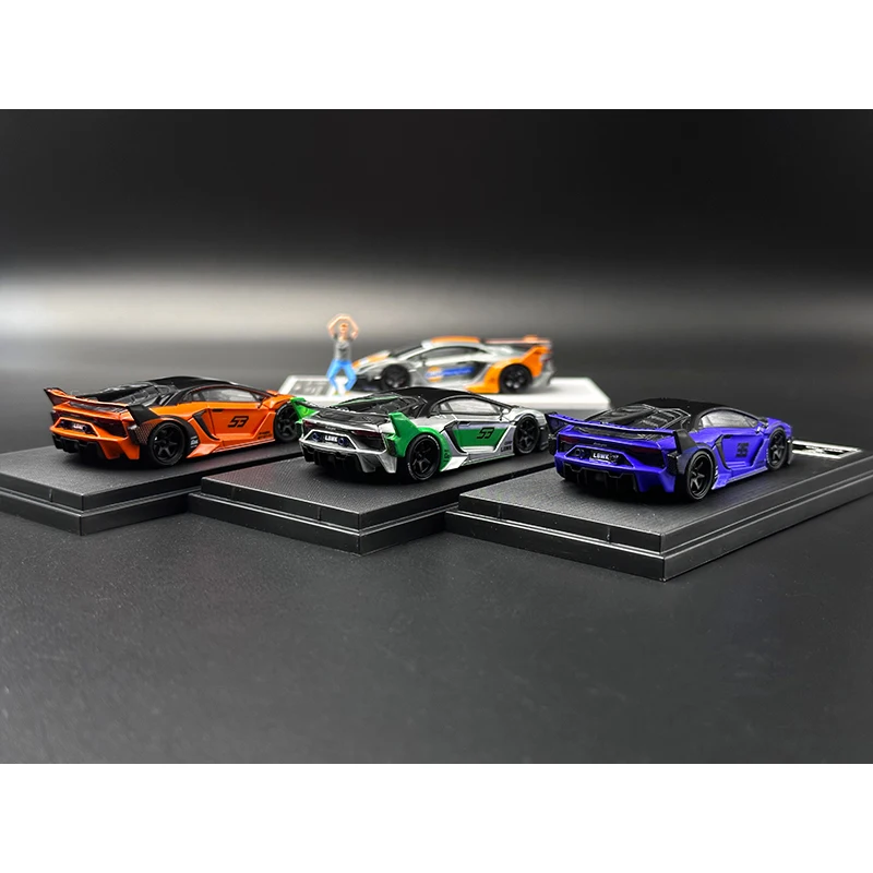 Gwiazda w magazynie 1:64 LBWK Aventador GT EVO Lp700 Diorama Diorama kolekcja modeli samochodów miniaturowe zabawki