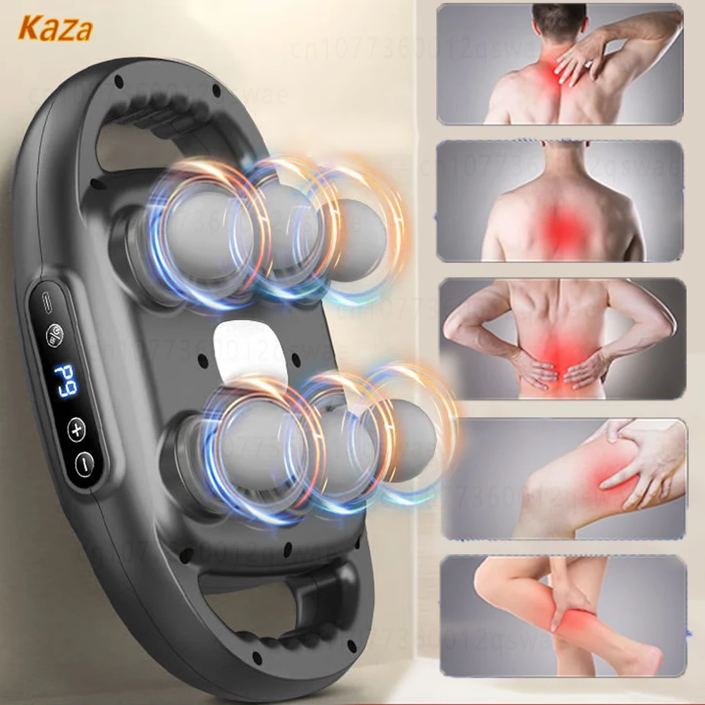 

Fascia Gun Six-head Deep High Frequency Vibration Wireless Waist Back Massager Body Relaxation Shoulder Calf Massager Gun