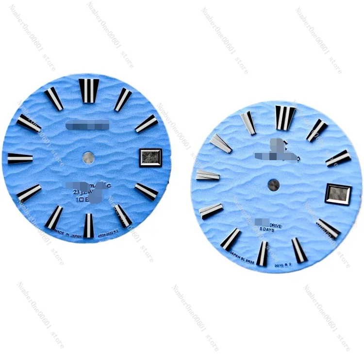 For NH35 NH36 Dial Literal Blue Green Light Dial Hands C3 Super Luminous Dial