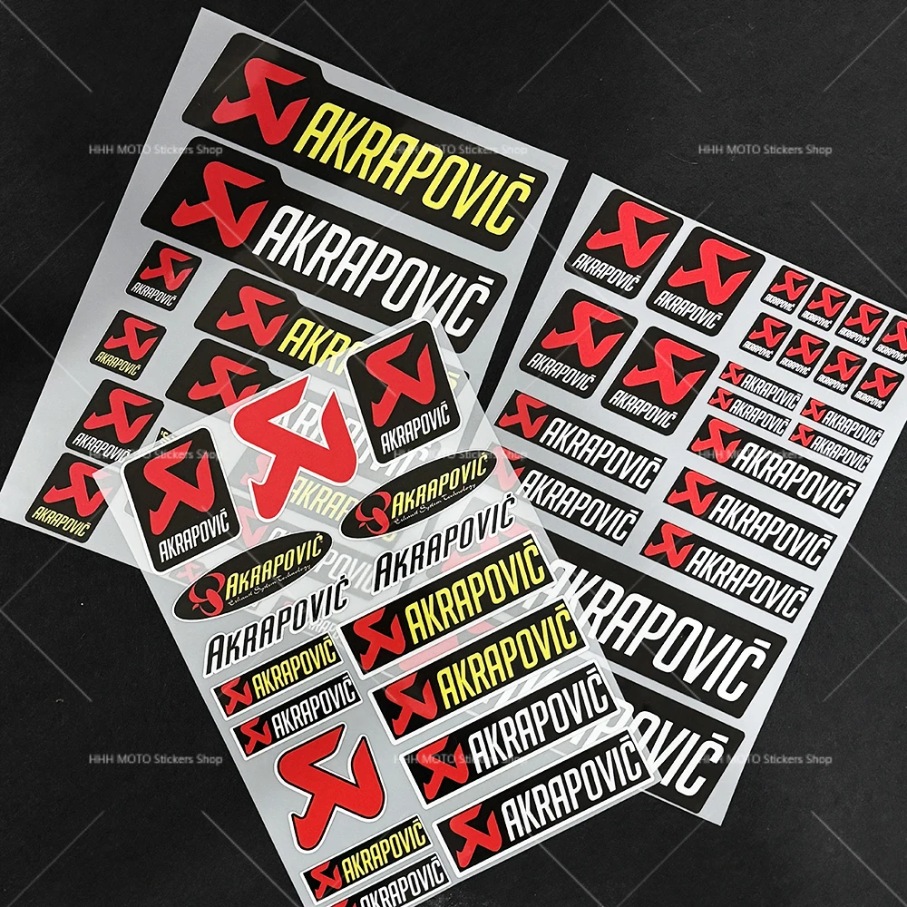Waterproof Reflective Akrapovic Logo Decals Motorcycle Helmet Exhaust Stickers Scratch Cover Racing Sponsor Accessories