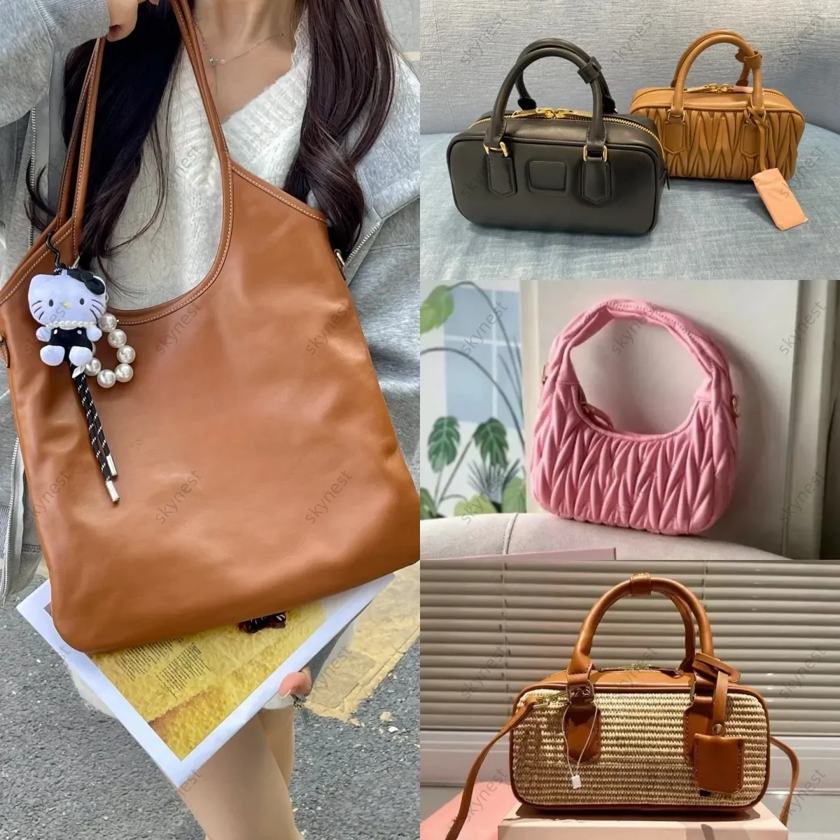 

Дизайнерская люксовая сумка Wander All Series Matelasse, новая сумка-хобо, мужская сумка через плечо из натуральной кожи, клатч, сумочка, кошелек.