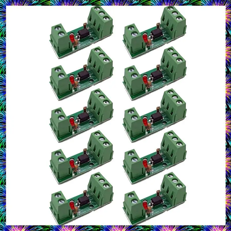 

ZIZI 1-канальный модуль изоляции оптопары PC817 3 В-5 В фотоэлектрический изолятор, держатель рейки, плата двигателя привода ПЛК, 10 шт.