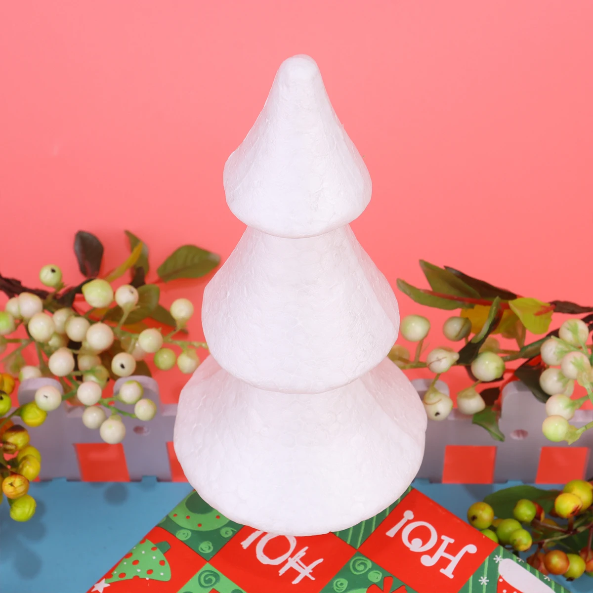 

4 Pcs Simulation Bubble Christmas Tree Ornament Craft Decorations White Embryo DIY
