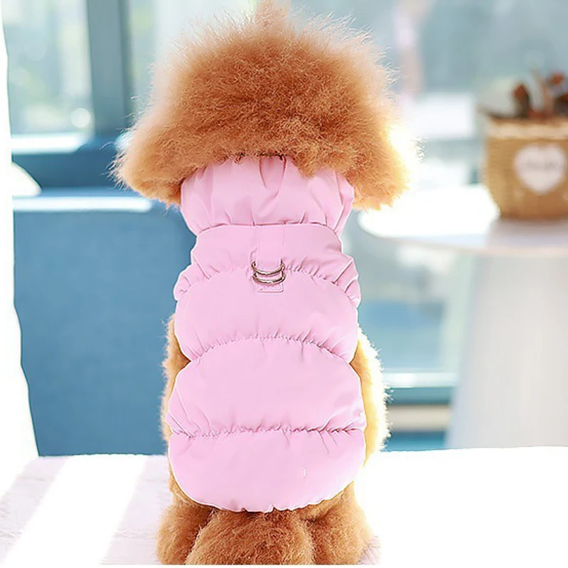 Dog Clothes With Warm Straps Cotton Jackets Pet Two-Legged Jackets Medium-Sized Dog Clothes Autumn-Winter Outfits