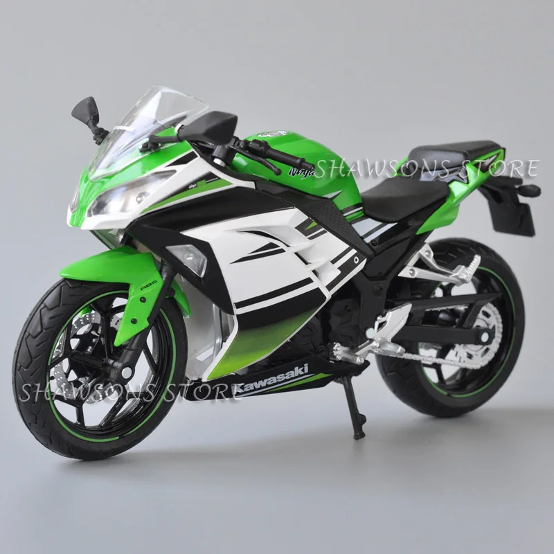 1:12 Diecast Motorcycle Model Toys Ninja 250 / 350 Sport Bike Miniature Replica